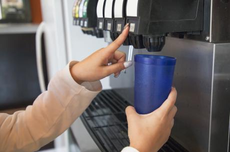 Water dispenser in a restaurant.